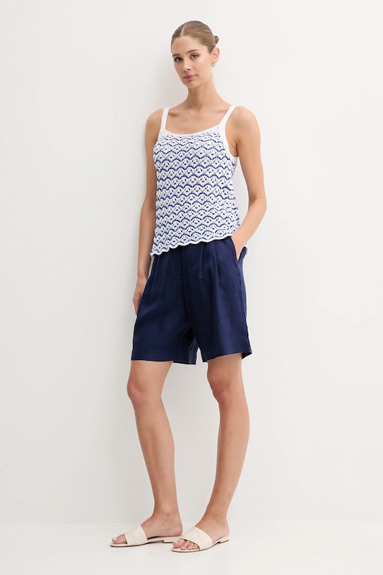 Bavlněný top United Colors of Benetton 1498EH01D bílá SS25