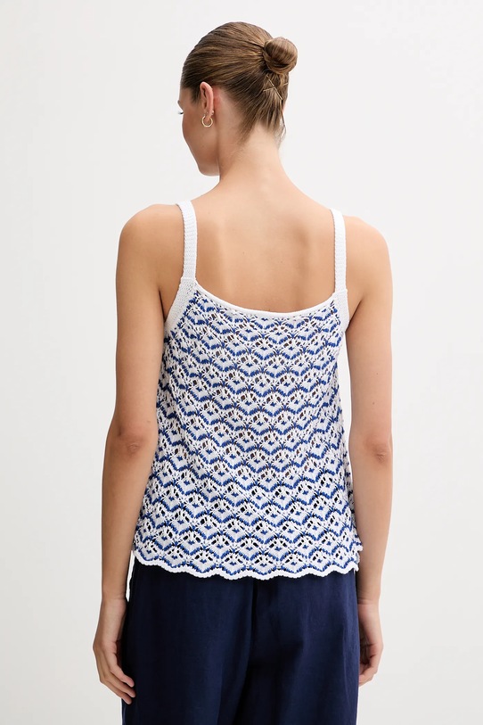 Îmbrăcăminte United Colors of Benetton top din bumbac 1498EH01D albastru