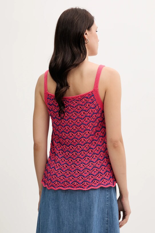 Odzież United Colors of Benetton top bawełniany 1498EH01D różowy