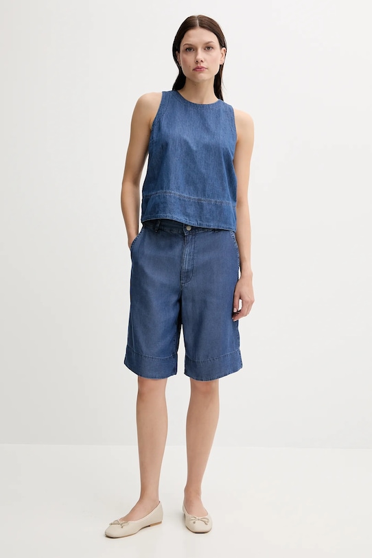 Bombažna majica United Colors of Benetton 5DHJDH00Q modra SS25