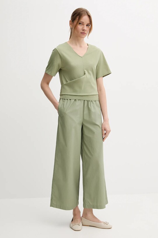 Bavlnené tričko United Colors of Benetton 3J5CD401R zelená SS25