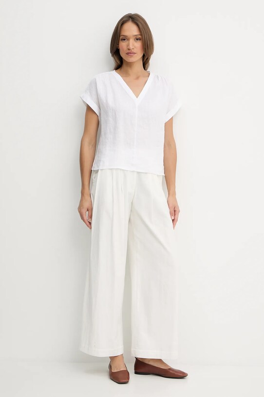 United Colors of Benetton vászon felső 5BMLDQ0BR fehér SS25