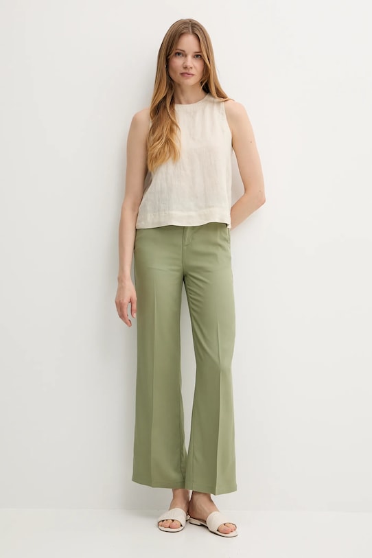 Lněná halenka United Colors of Benetton 5BMLDQ0BU béžová SS25