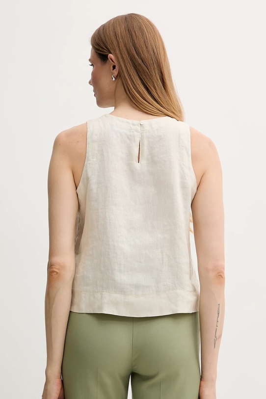 Oblečení Lněná halenka United Colors of Benetton 5BMLDQ0BU béžová