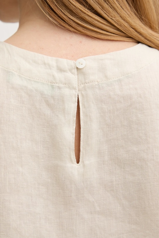 Lněná halenka United Colors of Benetton 5BMLDQ0BU béžová