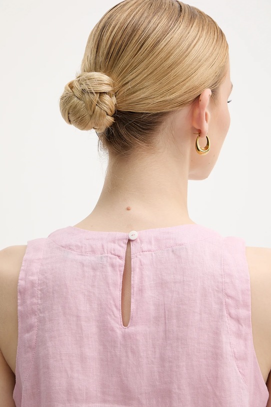 United Colors of Benetton bluză din in 5BMLDQ0BU roz