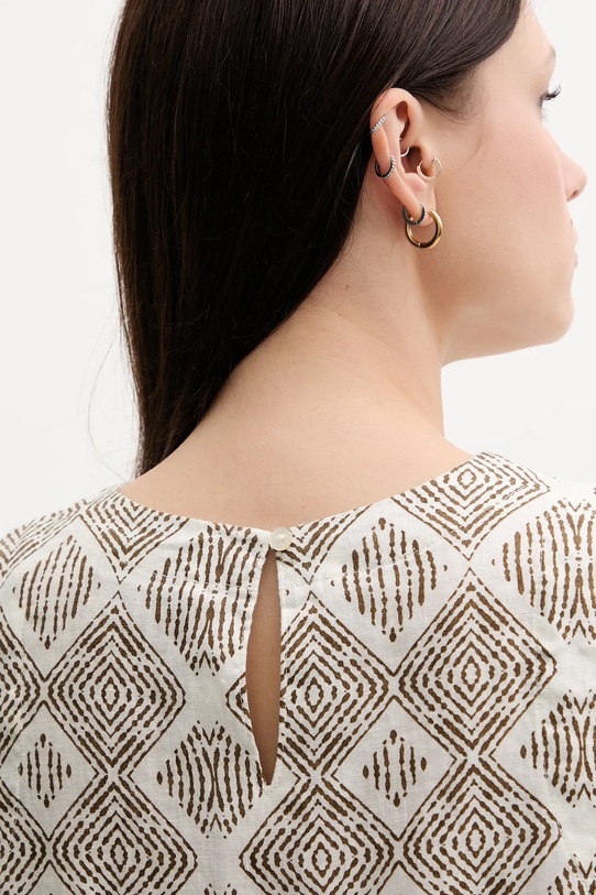 Льняний топ United Colors of Benetton 5KPRDQ0BU білий