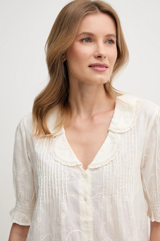 Bavlnená košeľa Hoss Intropia béžová 6289137