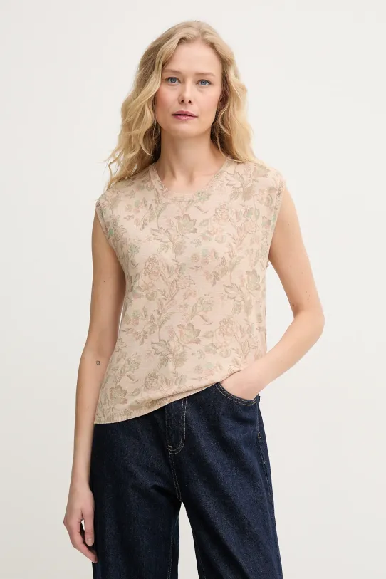 Hoss Intropia top regular beżowy 6389953