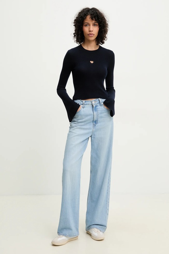 FROM FUTURE pulover de lână WTO02696 bleumarin SS25