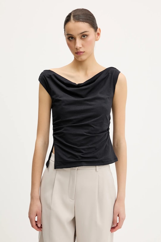 Top Abercrombie & Fitch Brez vzorca črna KI139.5576.900