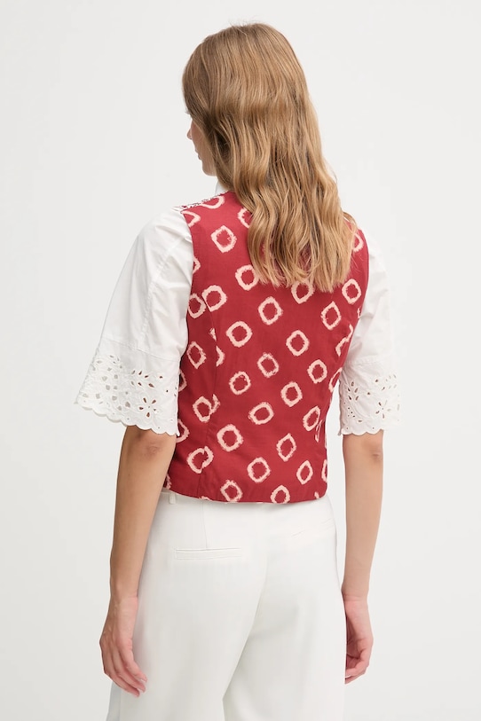 Îmbrăcăminte Hoss Intropia vestă cu amestec de in 5879143 burgundia