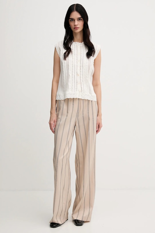 Hoss Intropia bluzka bawełniana 5879147 beżowy SS25