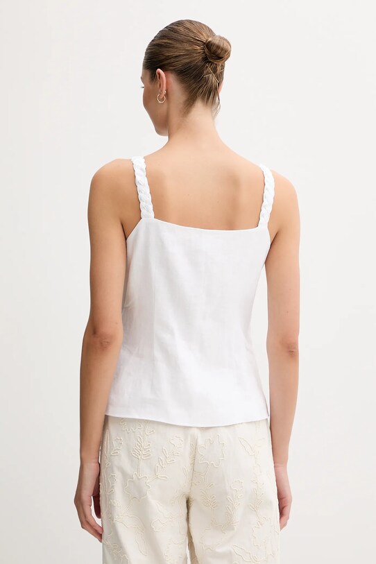 Odzież Pedro del Hierro bluzka lniana 7659073 biały