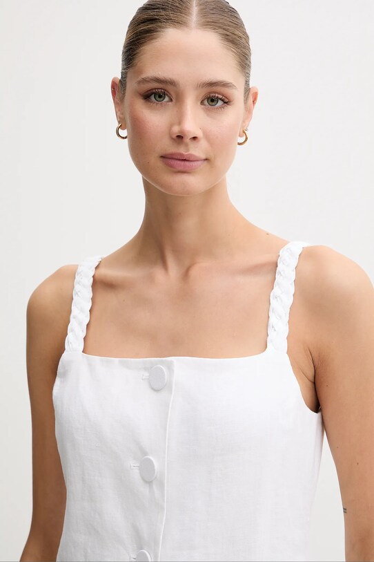 Pedro del Hierro bluzka lniana biały 7659073