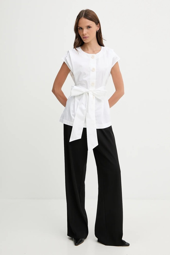 Bombažna srajca Pedro del Hierro 7659077 bela SS25