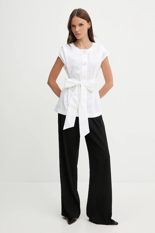 Pedro del Hierro cămașă din bumbac 7659077 bej SS25