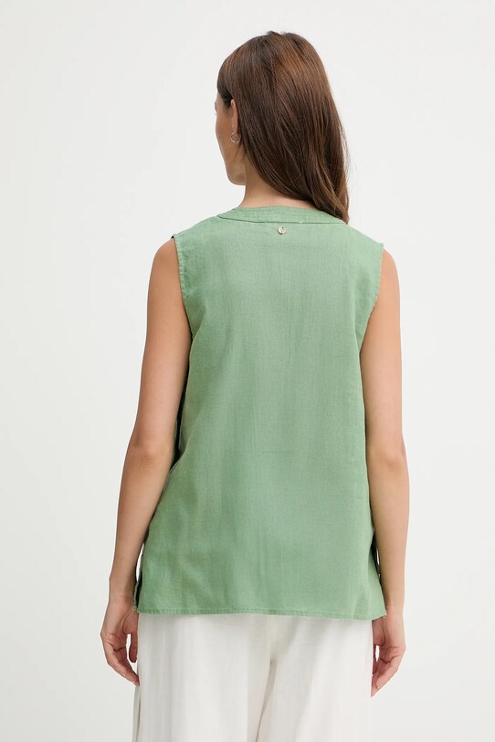 Îmbrăcăminte Pedro del Hierro bluză din in 7659074 verde
