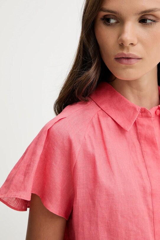 Pedro del Hierro cămașă de in roz 7659075