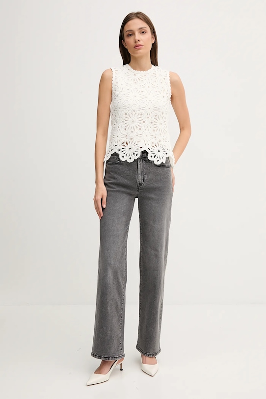 Bombažna majica Pedro del Hierro 7659078 bež SS25