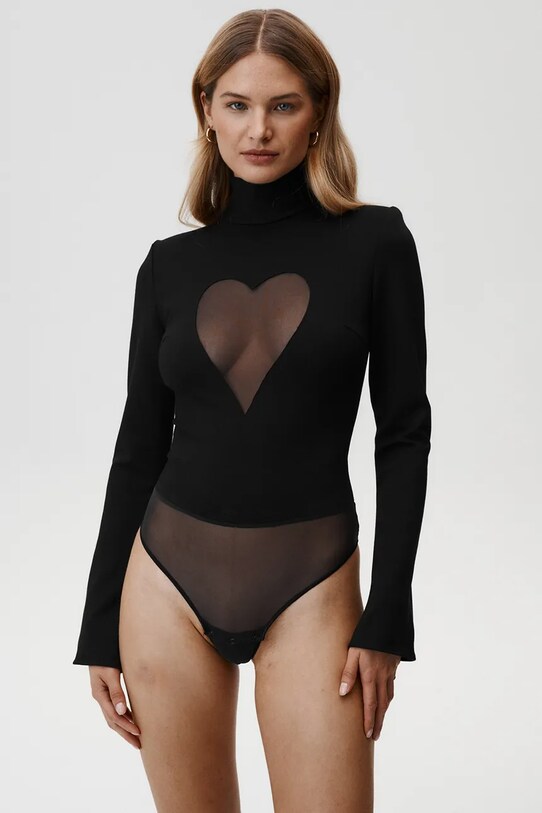 Odzież Undress Code body Heart Out Bodysuit 840 czarny