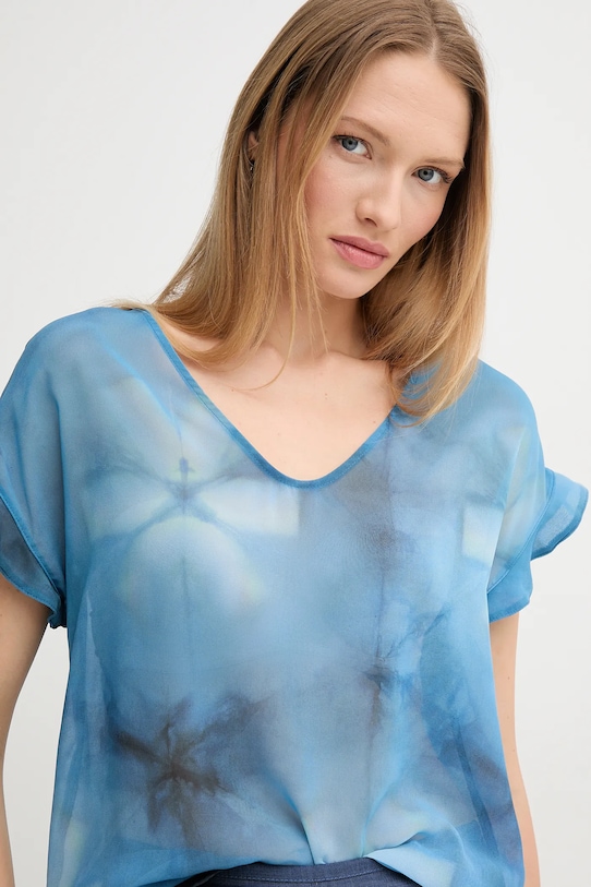 Sandro Ferrone bluzka niebieski S32XBEMEFISTO