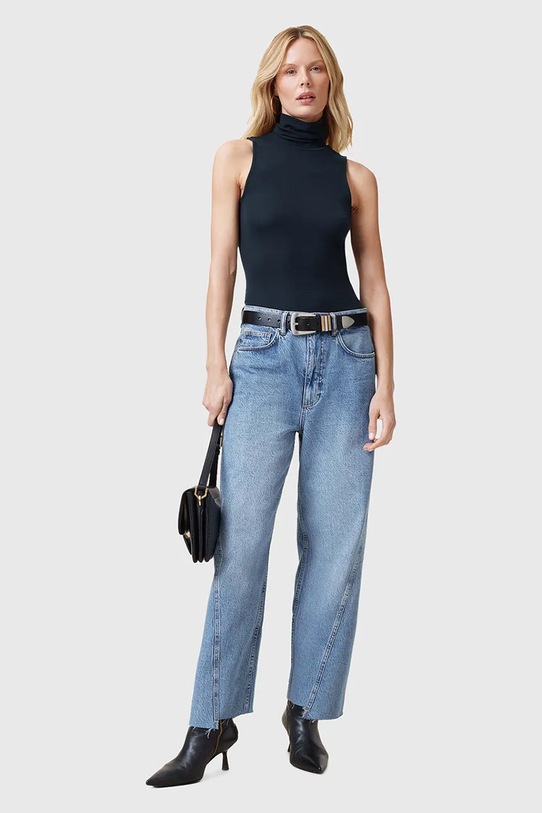 AllSaints top BEC ROLL W004JC granatowy