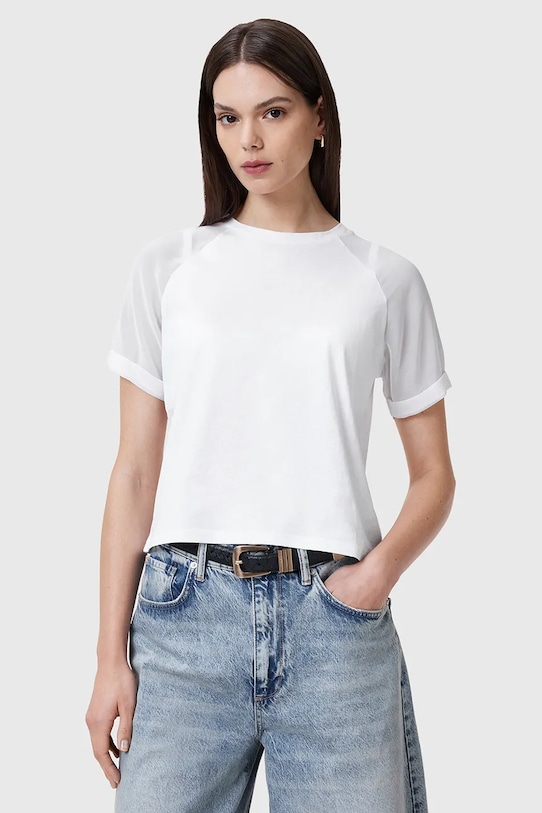 AllSaints bluză ANNIE uni alb W005JC