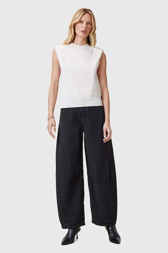 AllSaints tricou de lana KAYLA alb W016KC