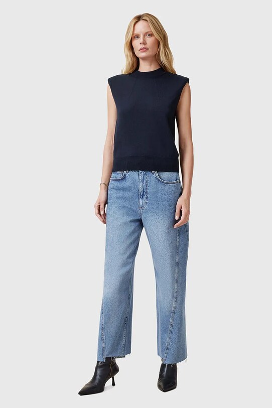 AllSaints top wełniany KAYLA W016KC granatowy