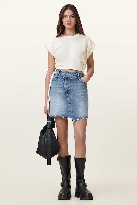 AllSaints bluzka MIRA SATIN W054JC biały