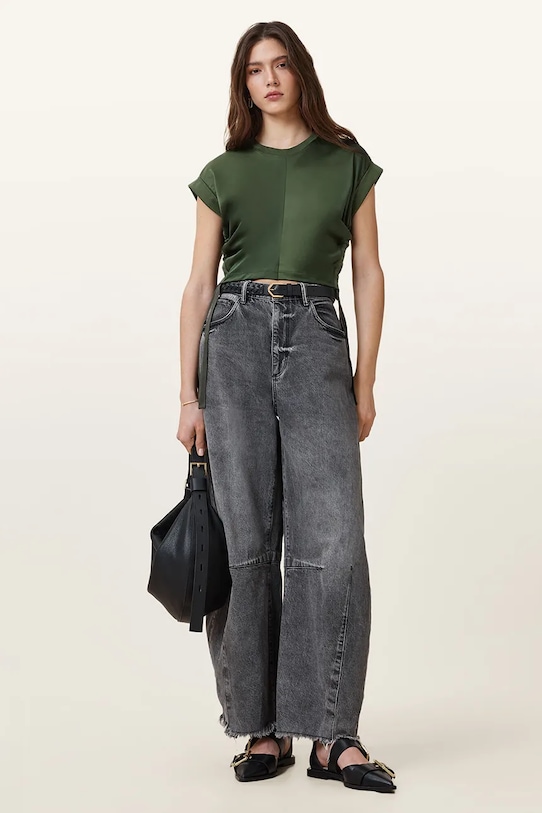 AllSaints bluza MIRA SATIN W054JC verde