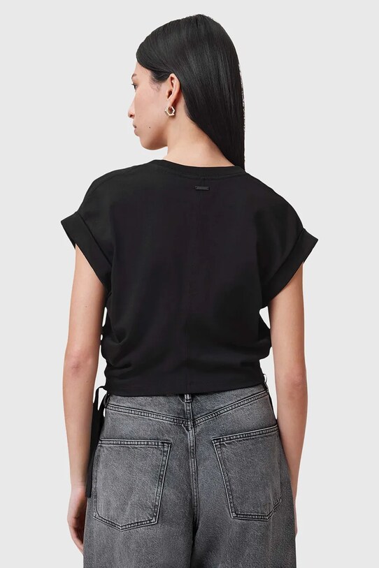 AllSaints bluza MIRA SATIN negru W054JC