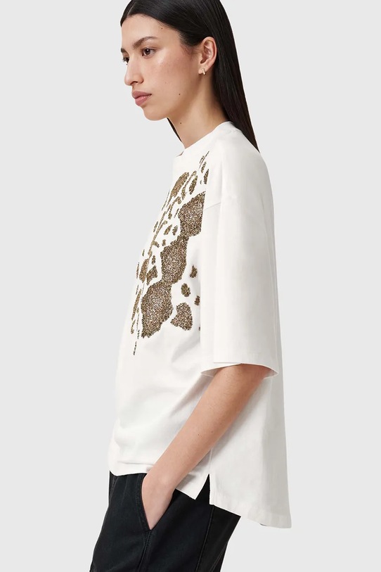 Бавовняна футболка AllSaints FLOW EMB AMELIE W068JC білий