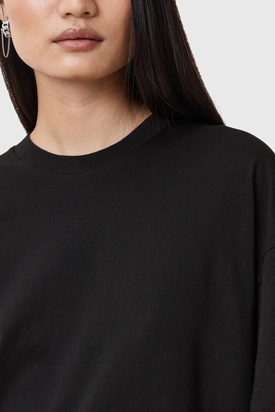AllSaints tricou din bumbac FUSE ETTA negru W071JC