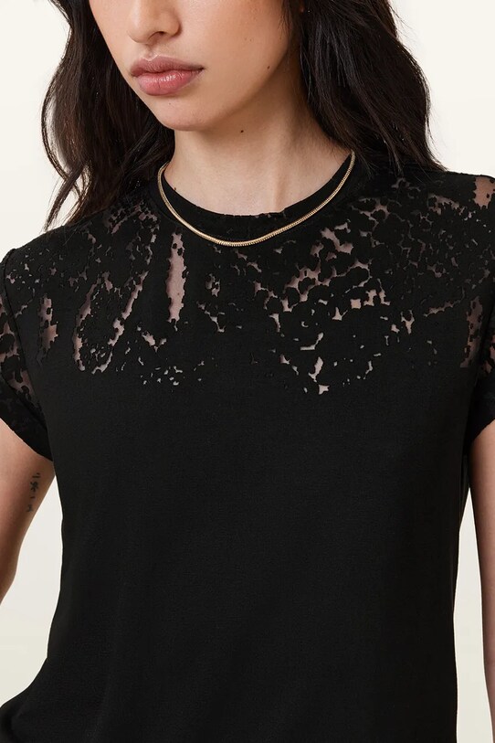 AllSaints tricou ANNA W188JB negru SS25
