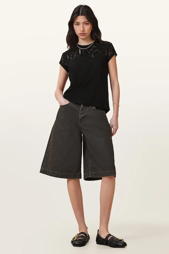 AllSaints tricou ANNA negru W188JB