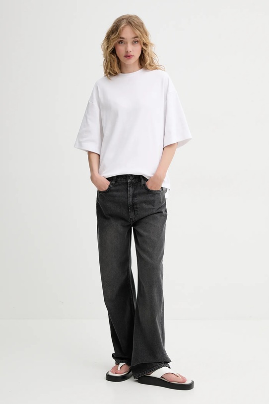 Bavlněné tričko AllSaints AMELIE W195JA bílá SS25