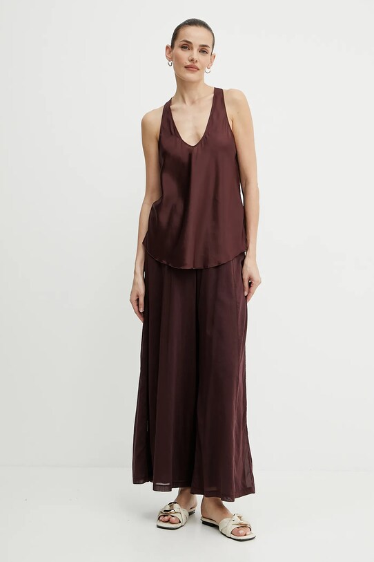 Шовкова блузка Forte Forte 9929.my.top бордо SS25