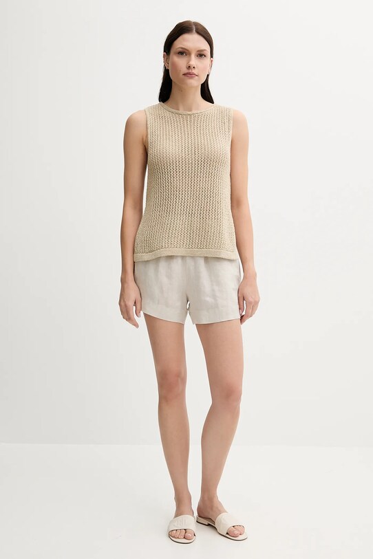 United Colors of Benetton top 11365H007 beżowy SS25