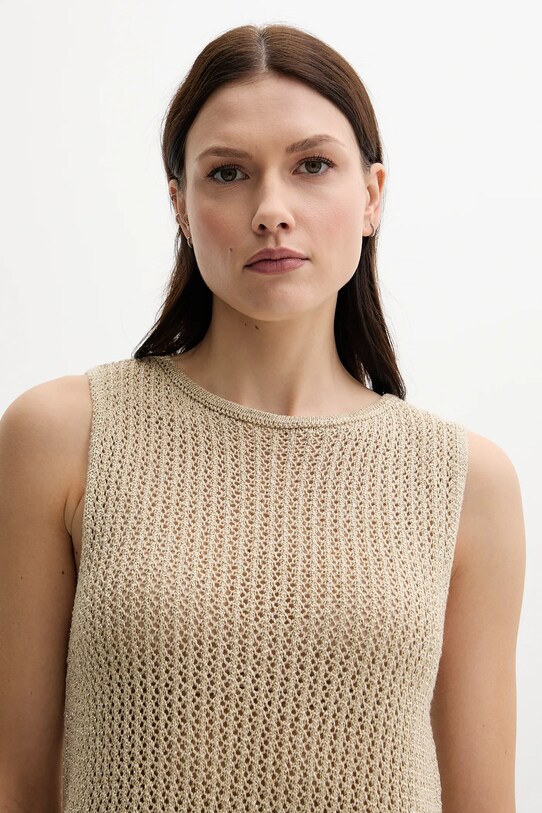 United Colors of Benetton top beżowy 11365H007