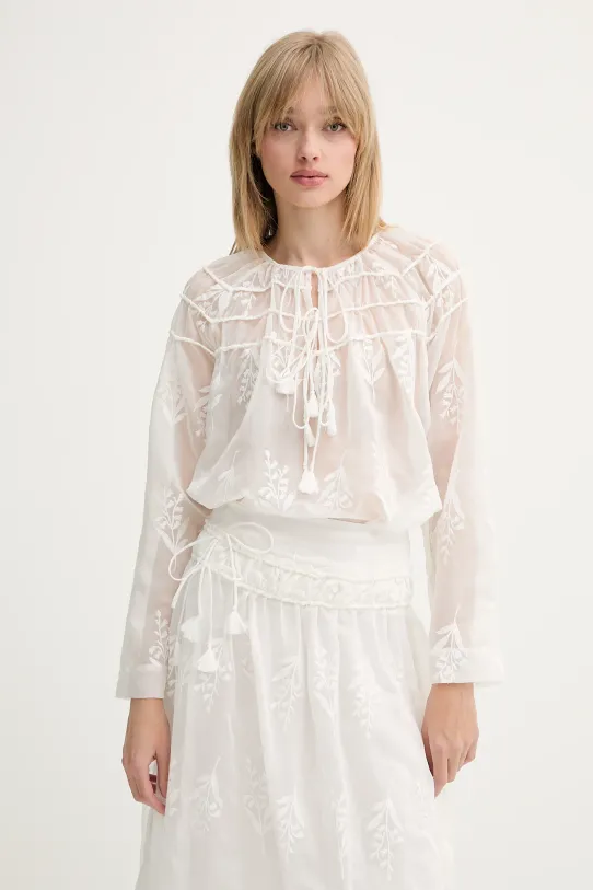 MUNTHE bluzka UZZA casual biały 255102525525