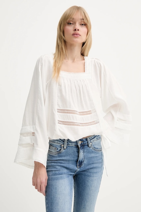 MUNTHE bluzka UROSE casual biały 255101825521