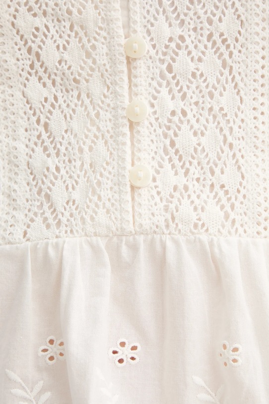 Βαμβακερή μπλούζα Levi's CORA SL BLOUSE 001SI μπεζ