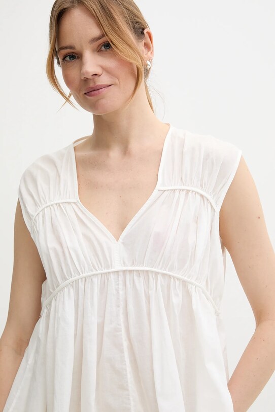 Sisley camicetta in cotone bianco 5HO1LQ08X