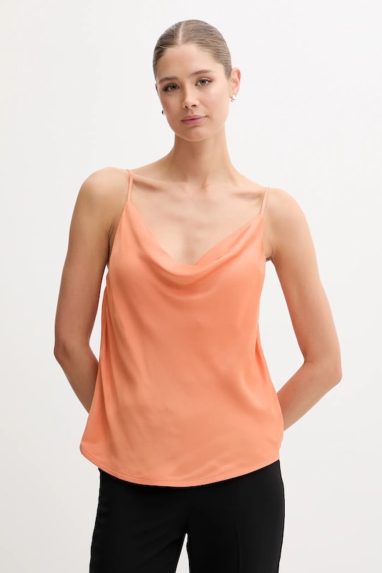 Sisley top uni portocaliu 52BZLH01N