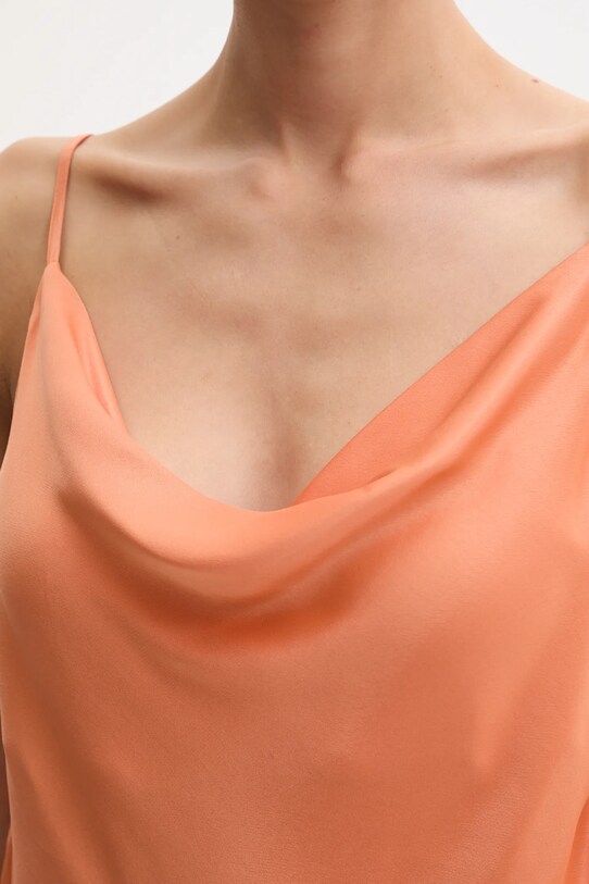 Sisley top 52BZLH01N portocaliu