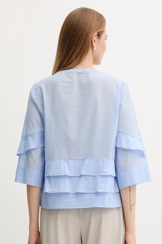 Oblečenie Bavlnená blúzka Sisley 5HO1LQ08T modrá