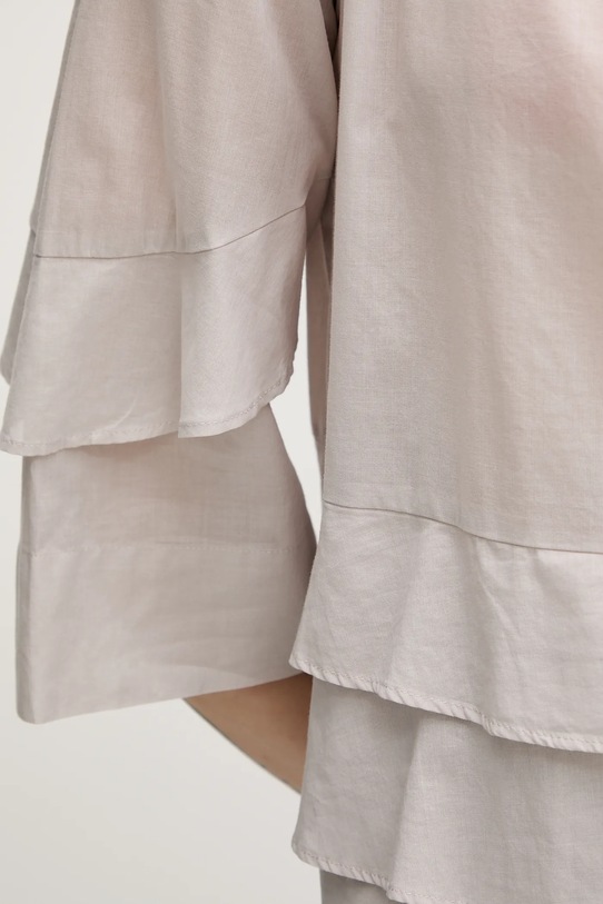 Pamučna majica Sisley 5HO1LQ08T siva