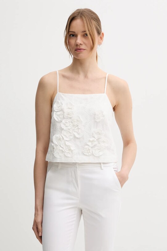 Sisley bluzka bawełniana regular biały 5WFQLH01G